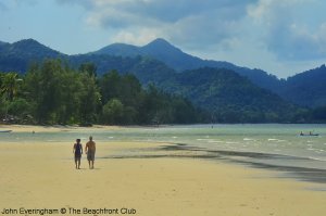 Koh Chang, Thailand. Empty beach scenes like this are found further away from the ferry ports on the northern tip of the island.